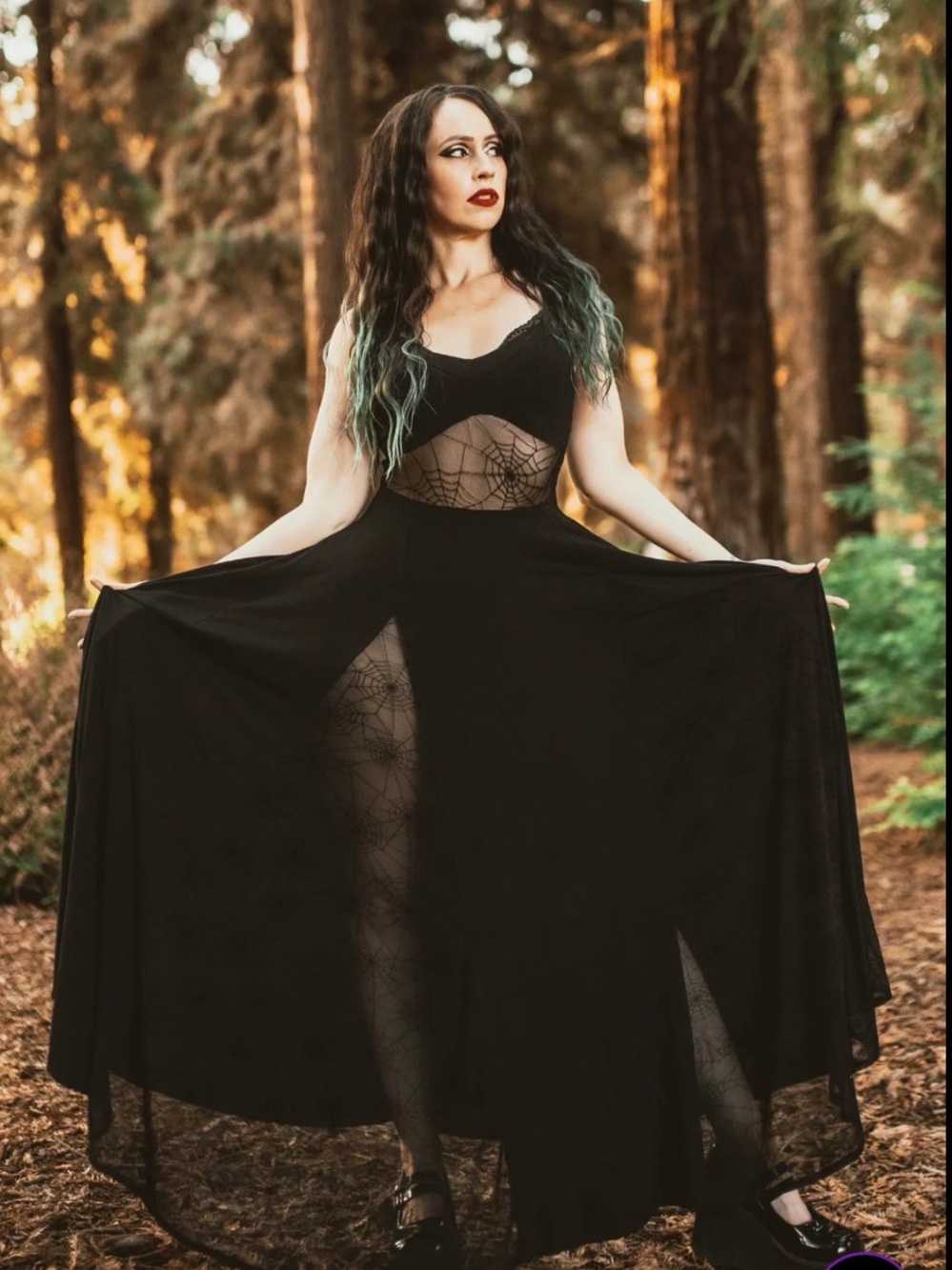 Weaselwear arachnophobia maxi dress